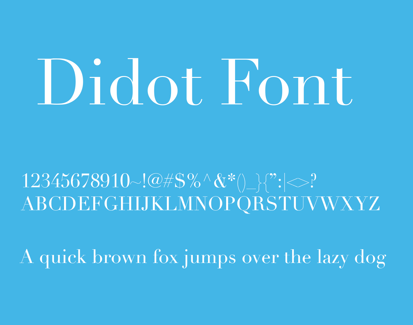 Didot Font Free Download Mac